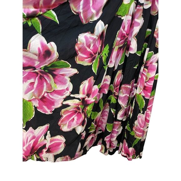 NEW Roz & Ali Women's Pull On Elastic Waist Floral A-Line Maxi Skirt Size Medium - Picture 6 of 7